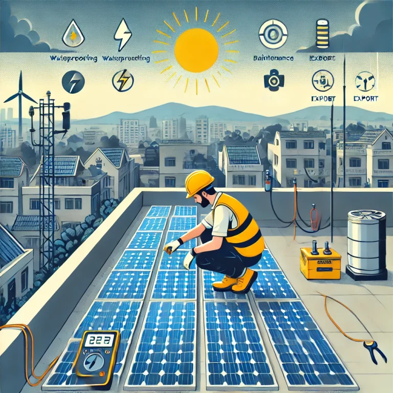 DALL·E 2025-08-18 22.36.59 – Create a high-resolution, flat vector-style illustration of an Indian apartment rooftop with neat rows of blue monocrystalline solar panels. A technic