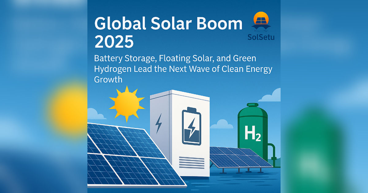 Global Solar Boom 2025 - Battery Storage, Floating Solar, and Green Hydrogen