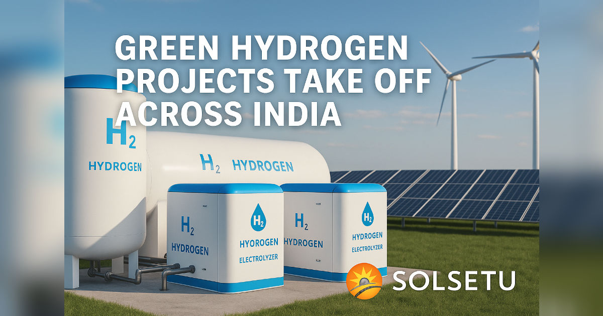 Green hydrogen electrolysers and solar array - India 2025