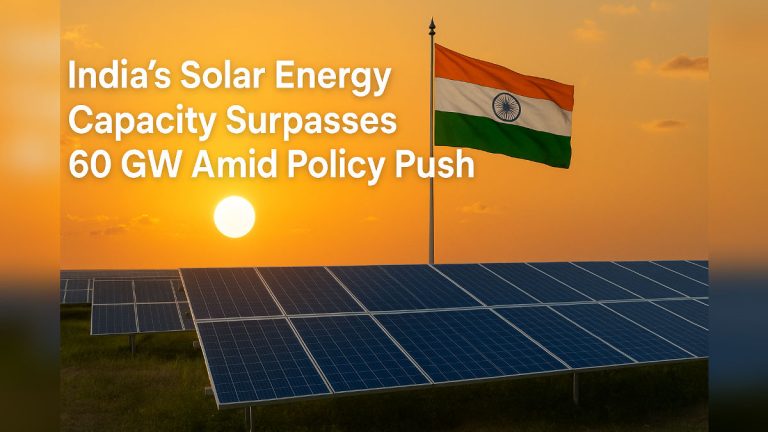 India’s Solar Energy Capacity Surpasses 60 GW Amid Policy Push