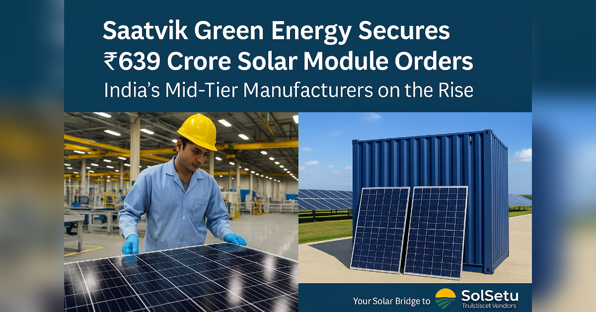 Saatvik Green Energy solar module production facility