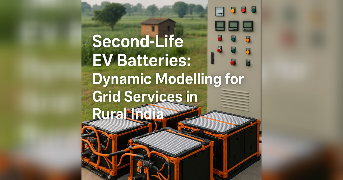 Second-life EV batteries repurposed for rural microgrids