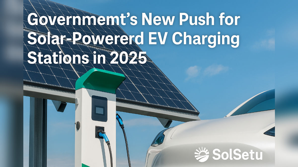 Solar-powered EV charging station with rooftop solar and battery storage