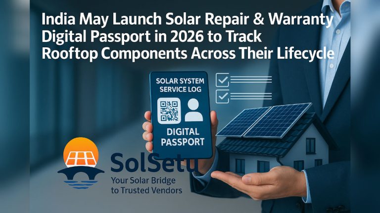 India May Launch Solar Repair & Warranty Digital Passport in 2026 to Track Rooftop Components Across Their Lifecycle