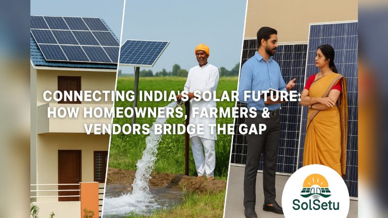 Connecting India’s Solar Future — How Homeowners, Farmers & Vendors Bridge the Gap | SolSetu
