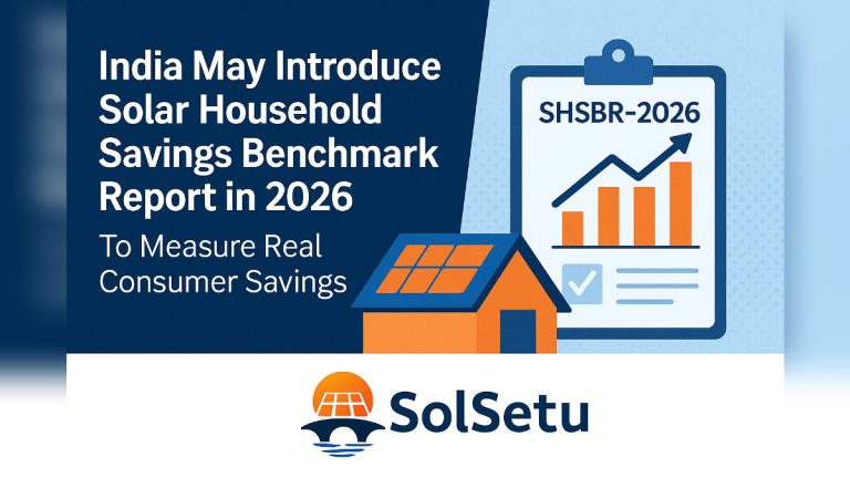 India May Introduce Solar Household Savings Benchmark Report in 2026 to Measure Real Consumer Savings