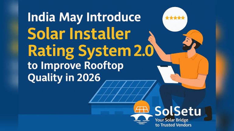 India May Introduce Solar Installer Rating System 2.0 to Improve Rooftop Quality in 2026