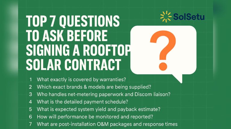 Top 7 Questions to Ask Before Signing a Rooftop Solar Contract | SolSetu