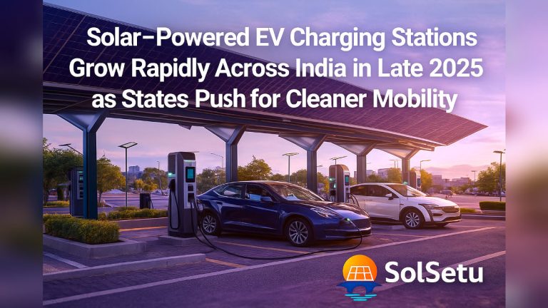 Solar-Powered EV Charging Stations Grow Rapidly Across India in Late 2025 as States Push for Cleaner Mobility