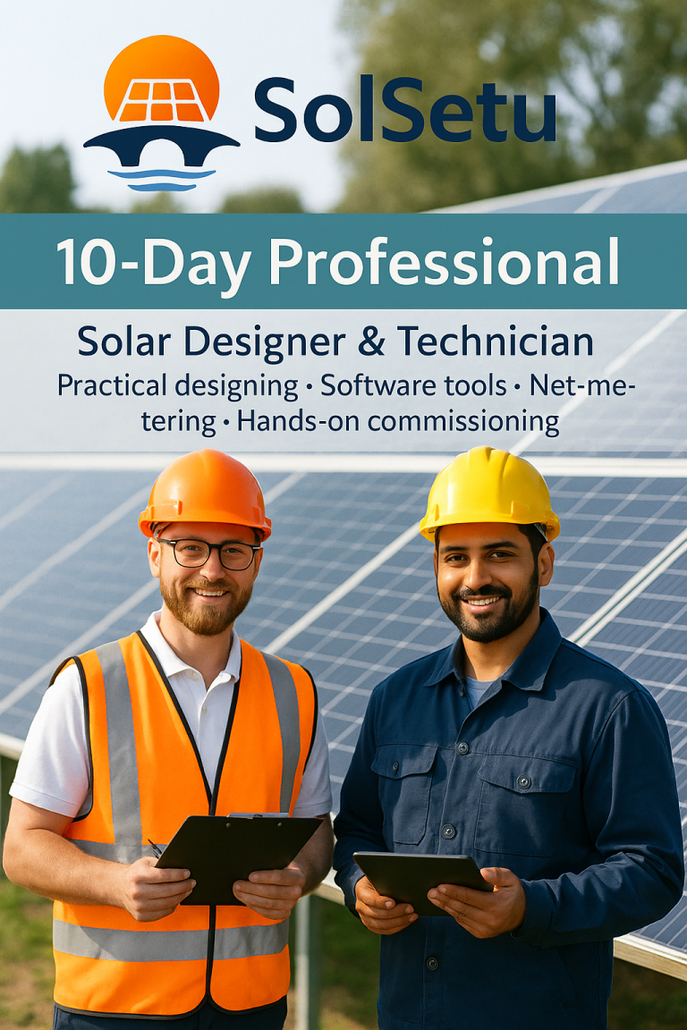 SolSetu Announces 10-Day Professional Solar Designer & Technician Program With Software Training