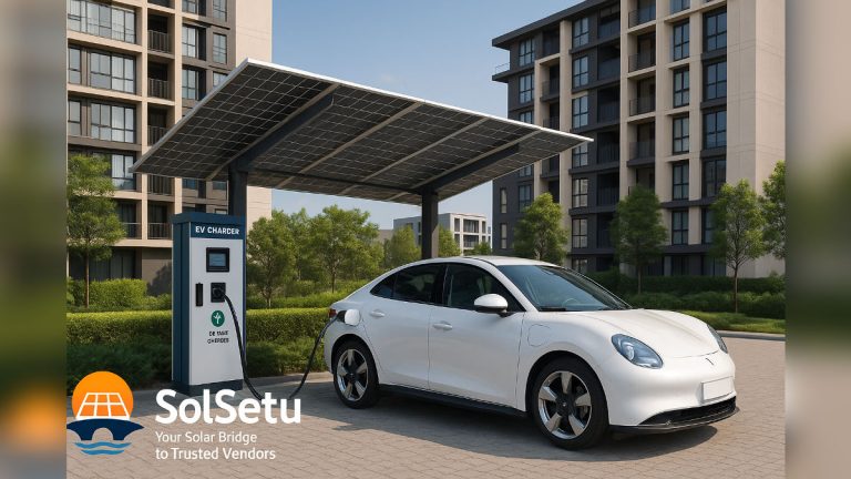 Rooftop DC Fast-Charging: How Solar-Powered EV Hubs Are Emerging Inside Housing Societies in 2025 | SolSetu
