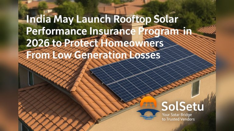 India May Launch Rooftop Solar Performance Insurance Program in 2026 to Protect Homeowners From Low Generation Losses