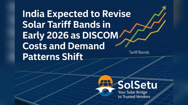 India Expected to Revise Solar Tariff Bands in Early 2026 as DISCOM Costs and Demand Patterns Shift
