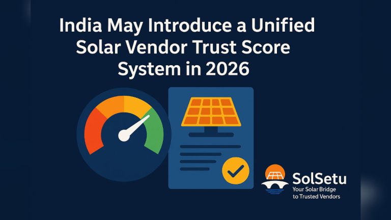 India May Introduce a Unified Solar Vendor Trust Score System in 2026 to Rate Installers Nationwide