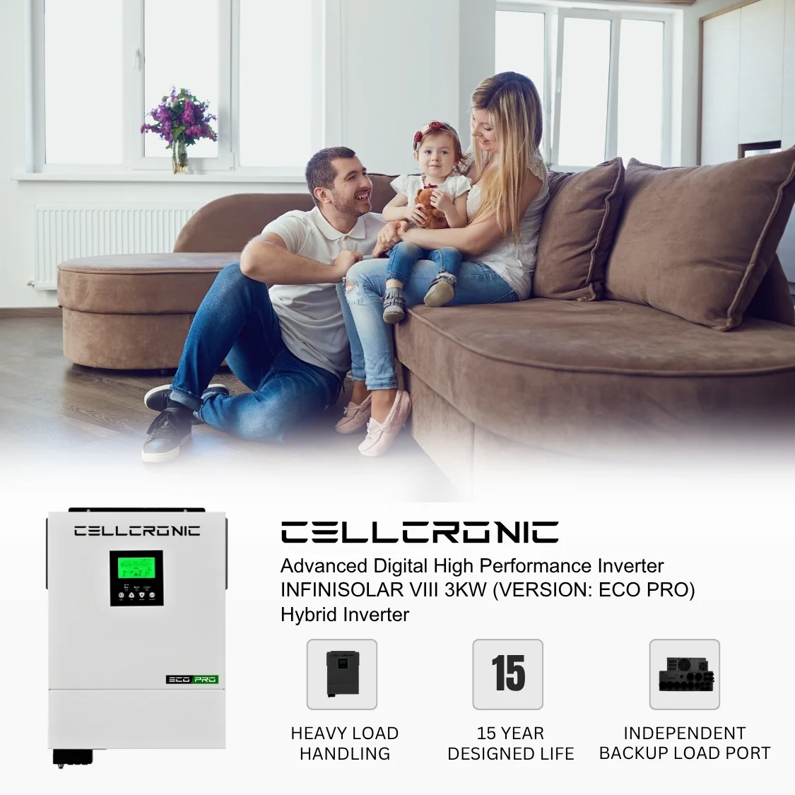 Cell Chronic InfiniSolar VIII 3KW-24V Single MPPT Hybrid Inverter (Version: Eco Pro) - Image 7