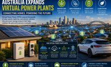 Australia is expanding Virtual Power Plants (VPPs) that connect rooftop solar panels, home batteries, and electric vehicles into intelligent energy networks, improving grid stability and renewable energy integration.