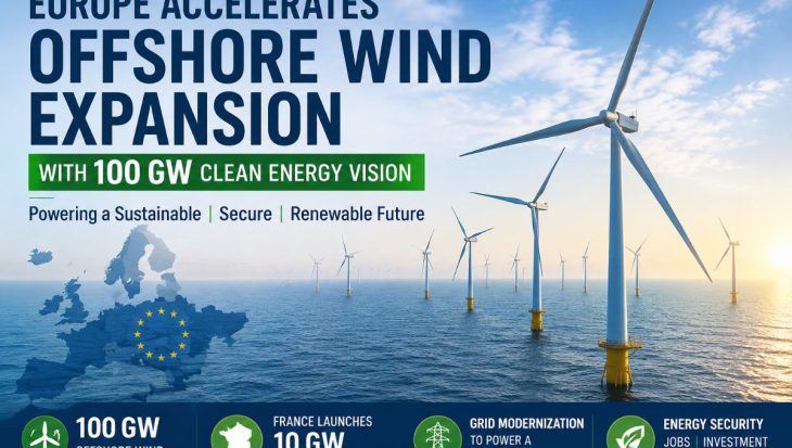 Europe Accelerates Offshore Wind Expansion with 100 GW Clean Energy Vision