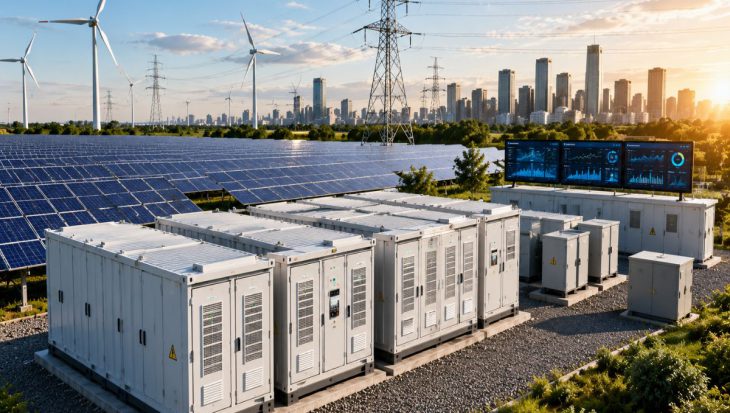 Modern electric vehicle charging station powered by solar energy with smart charging infrastructure and sustainable transportation technology.