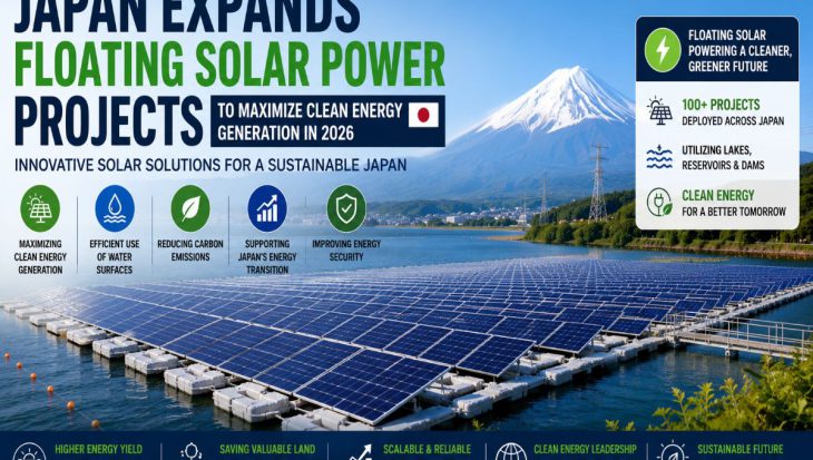 Japan is expanding floating solar power projects across reservoirs and lakes to maximize renewable electricity generation, improve land efficiency, and accelerate its clean energy transition.
