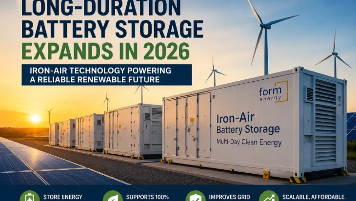 Long-Duration Battery Storage Expands with Iron-Air Technology in 2026